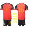Baby Fußballbekleidung Belgien Eden Hazard #10 Heimtrikot WM 2022 Kurzarm (+ kurze hosen)